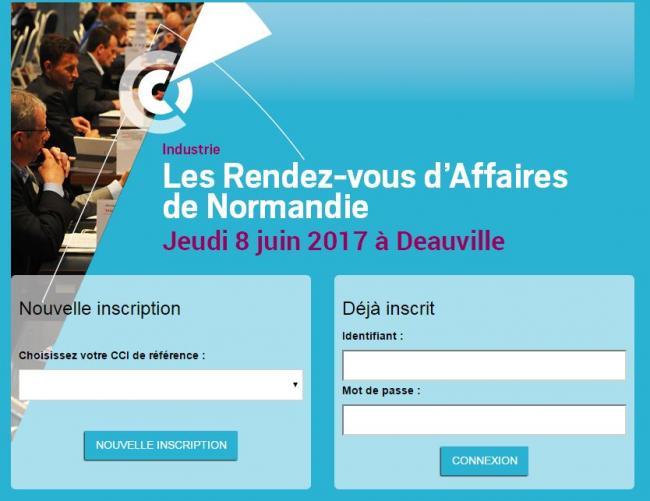 Plateforme d'inscription pour les Rendez-vous d'affaires de Normandie