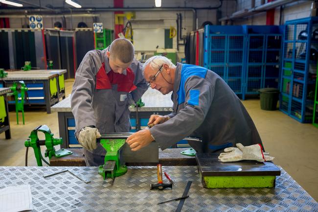 Atelier du Pôle formation des industries technologiques, au Havre 